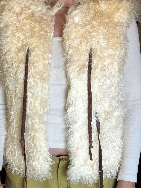 Vintage Mongolian Lamb Fur Vest